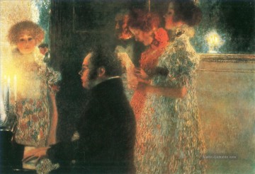 Gustave Klimt Werke - Schubert am Klavier I Gustav Klimt